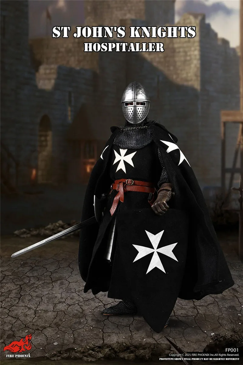 COO Action Figures Crusader Knight Hospitaller Metal Helmet 1/6 Scale